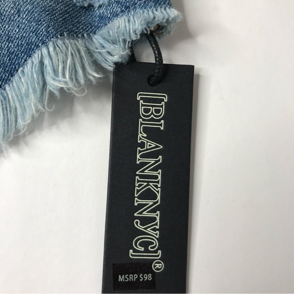 Blank NYC Light Blue Distressed Jean Jacket Women’s Small - Picture 8 of 11